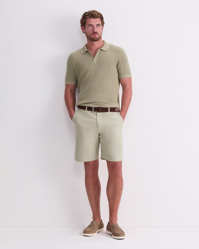 Arlo Knit Polo in SAGE