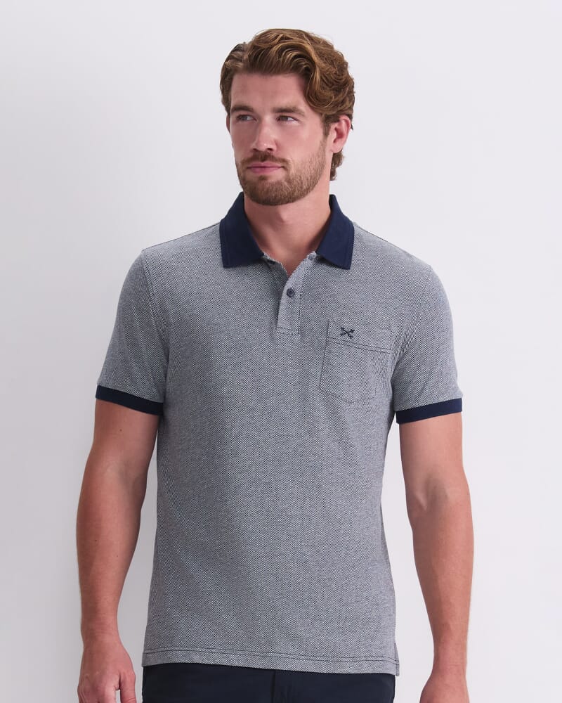 SC Chevron Polo in NAVY MULTI