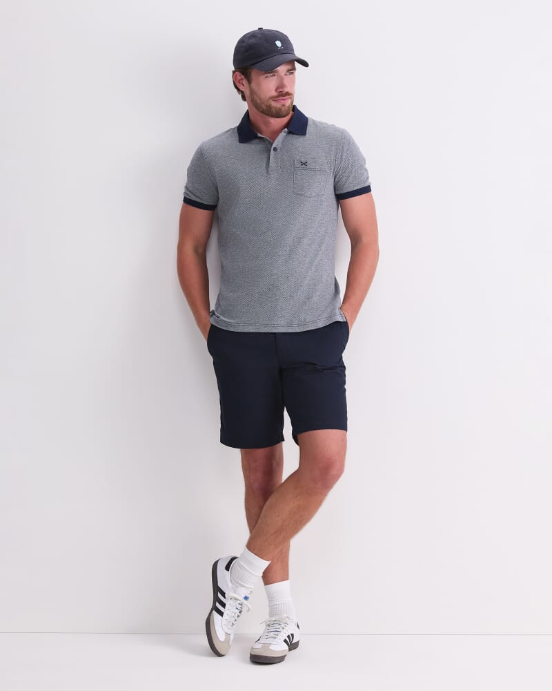 SC Chevron Polo in NAVY MULTI