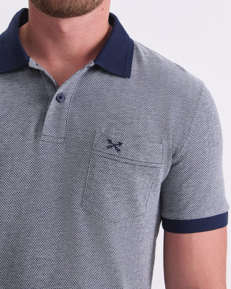 SC Chevron Polo in NAVY MULTI