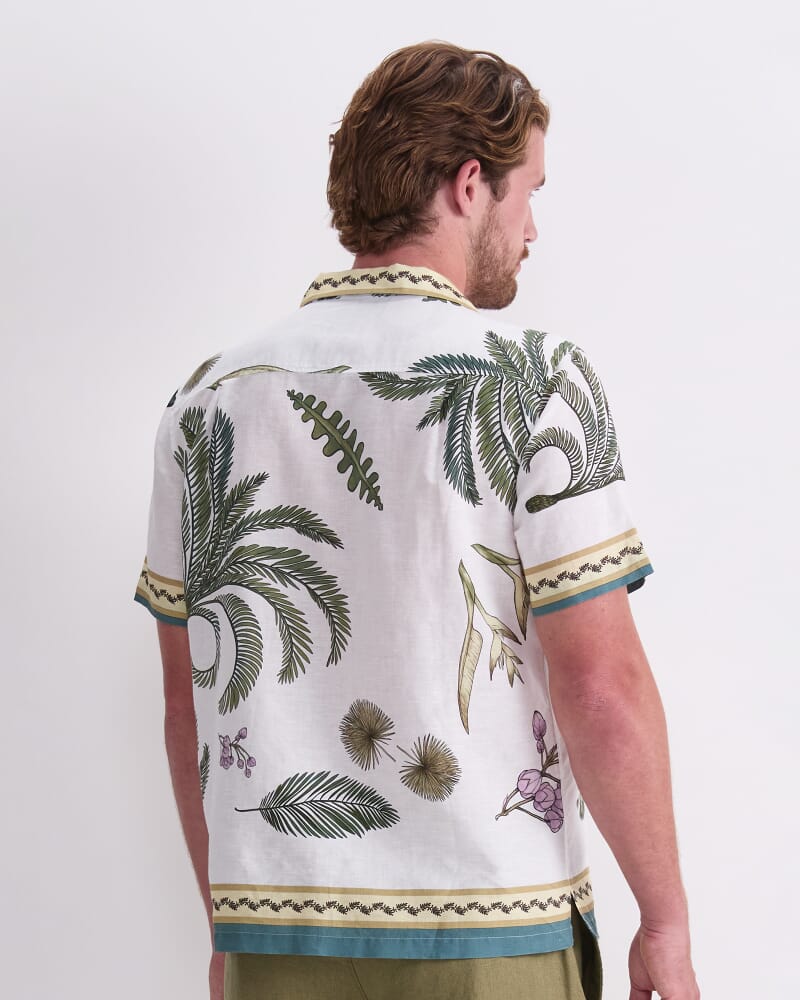 Hamlyn Short Sleeve Resort Shirt in WHITE MULTI
