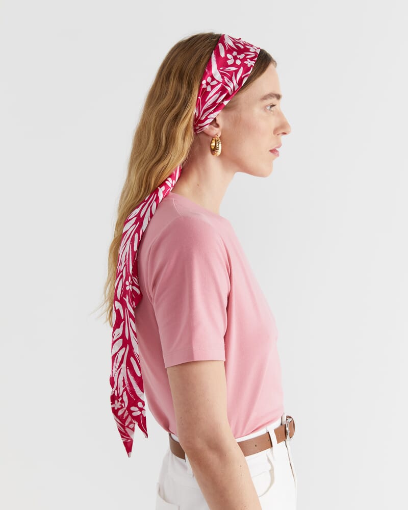 Farrah Silk Scarf in PINK MULTI