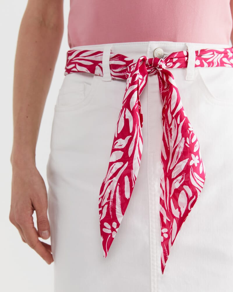 Farrah Silk Scarf in PINK MULTI