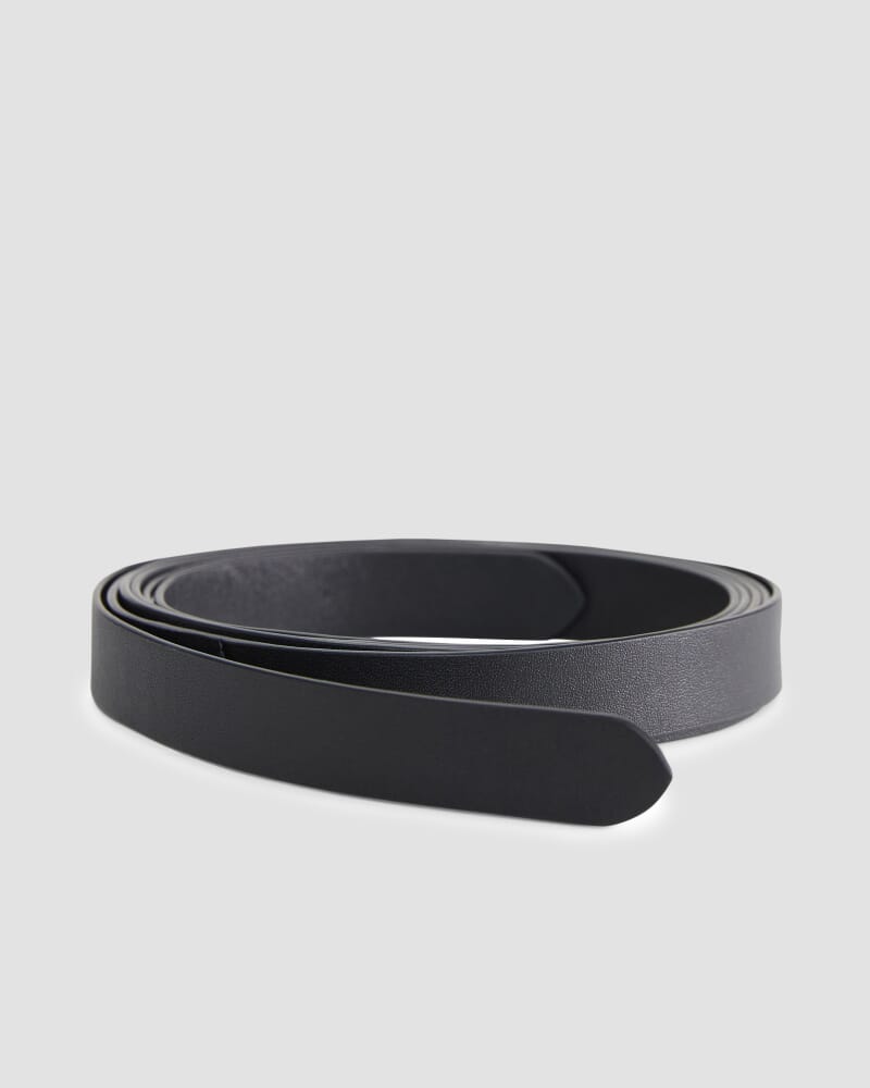Lara Wrap Leather Belt in BLACK