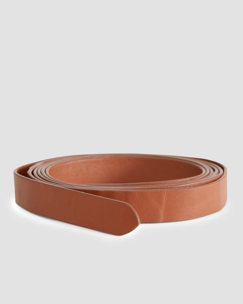 Lara Wrap Leather Belt in TAN