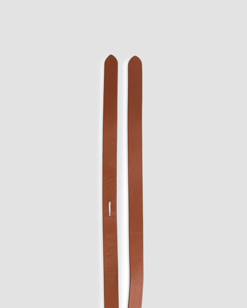 Lara Wrap Leather Belt in TAN
