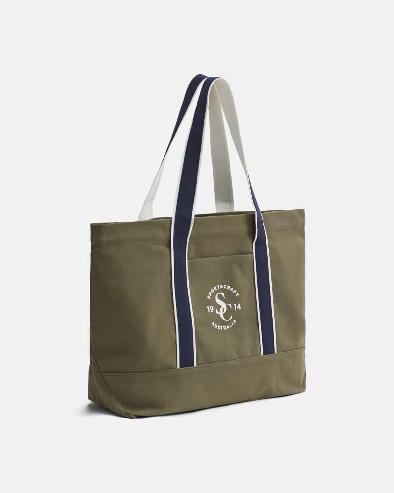 Club Sport Canvas Tote in KHAKI