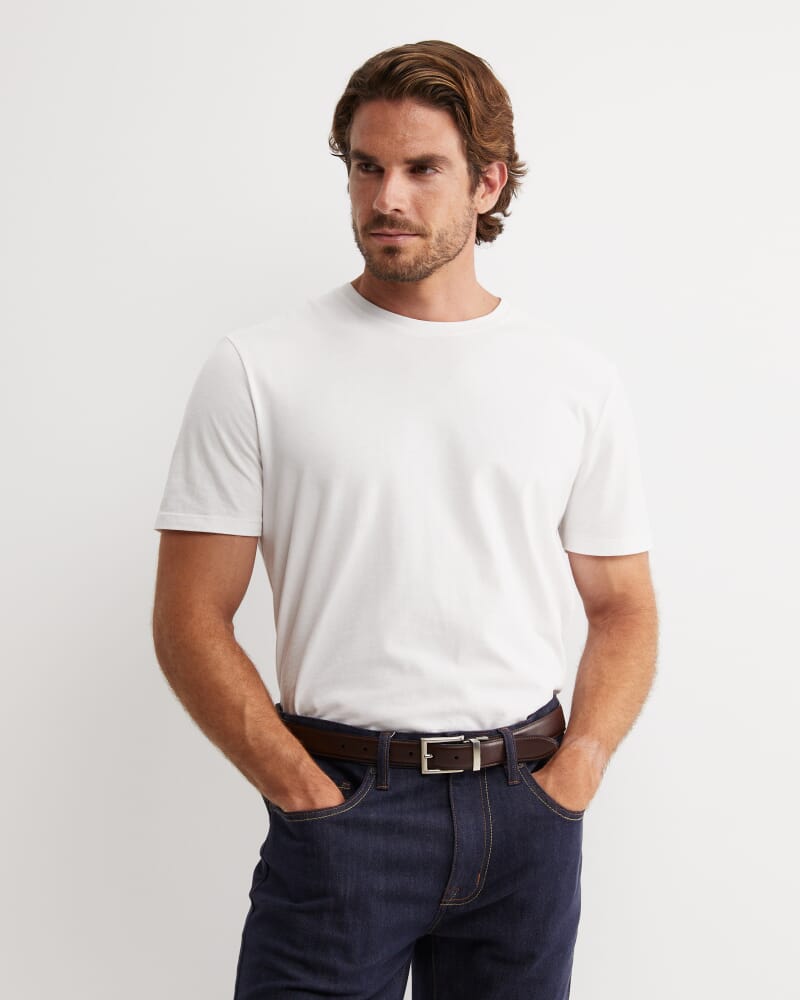 Otaway Reversable Leather Belt in BLACK/BROWN