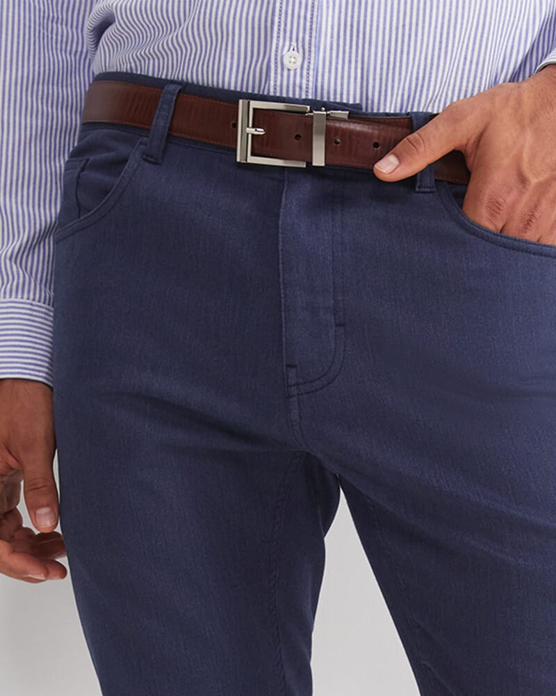 Otaway Reversable Leather Belt in BLACK/BROWN