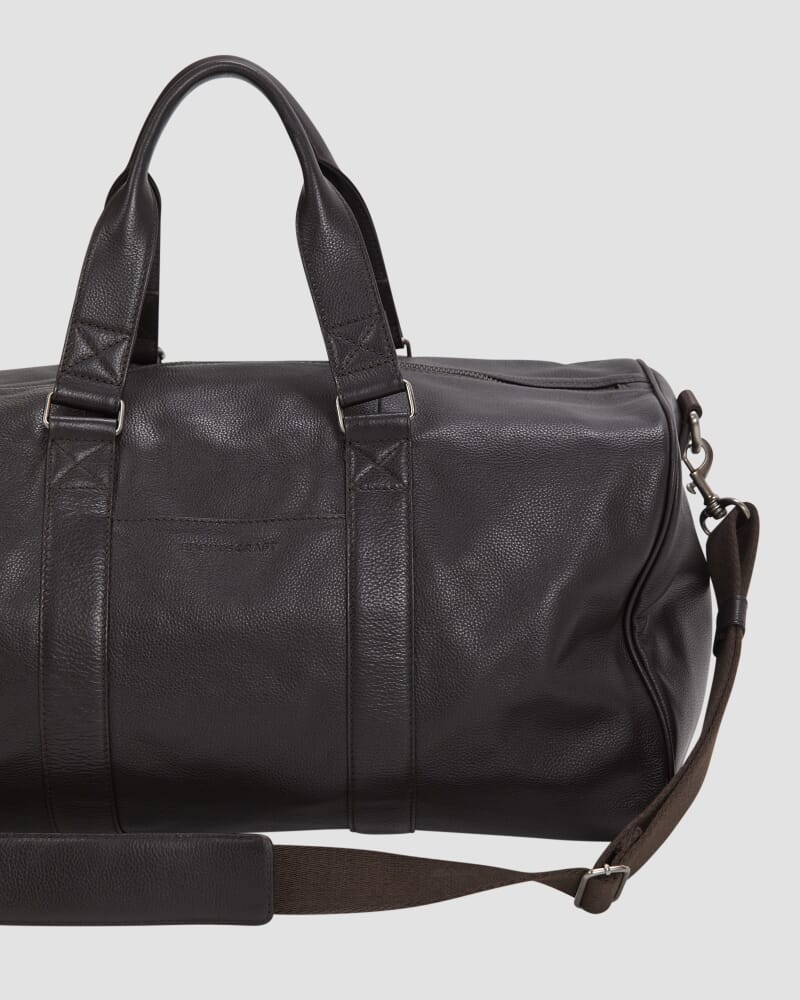 Rye Leather Overnighter in BROWN