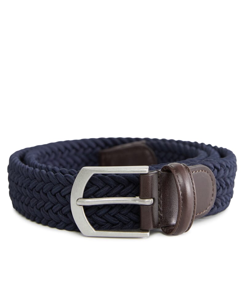 Aireys Platted Belt in NAVY