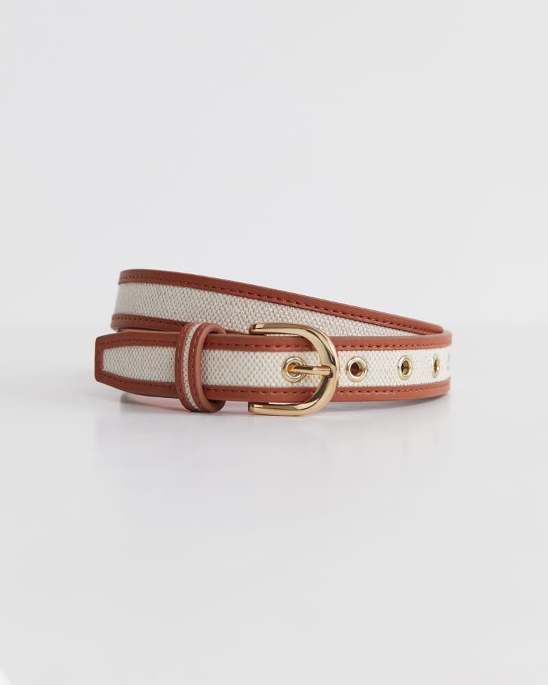 Claire Canvas Belt in NATURAL