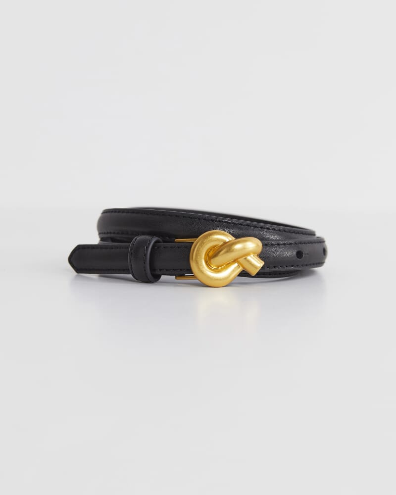 Libby Leather Belt in BLACK