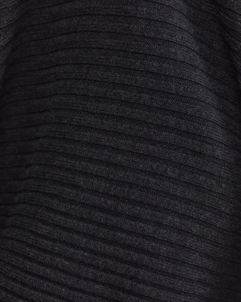 Cassie Knit Poncho in BLACK