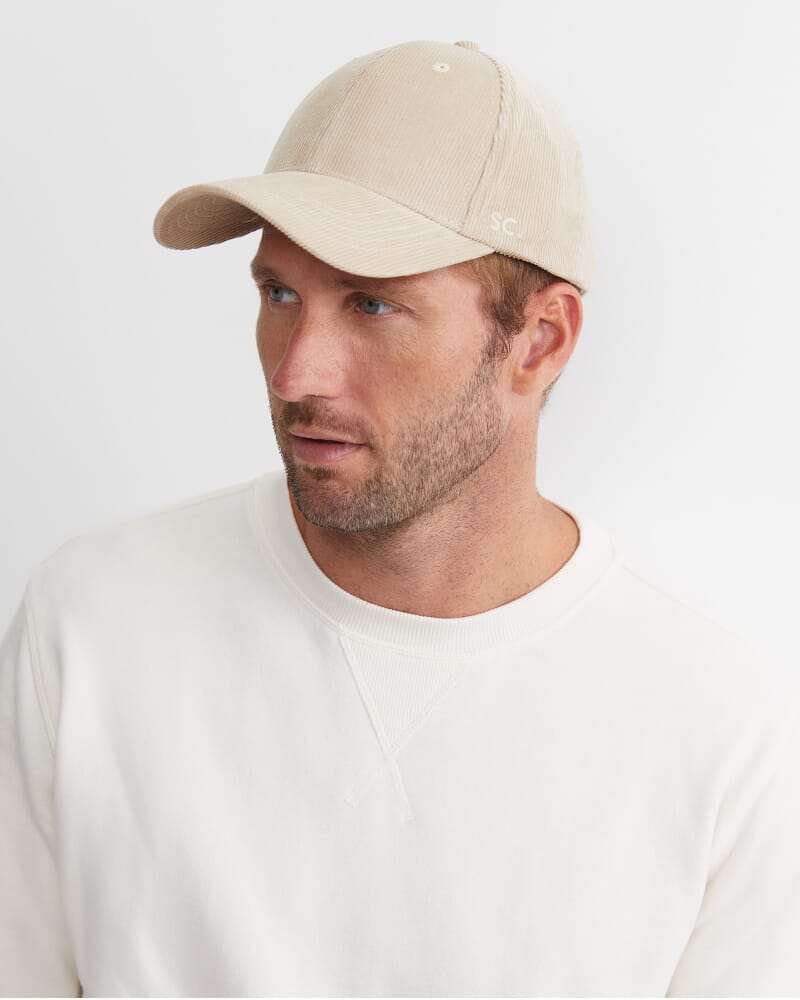 SC Logo Cord Cap in NATURAL