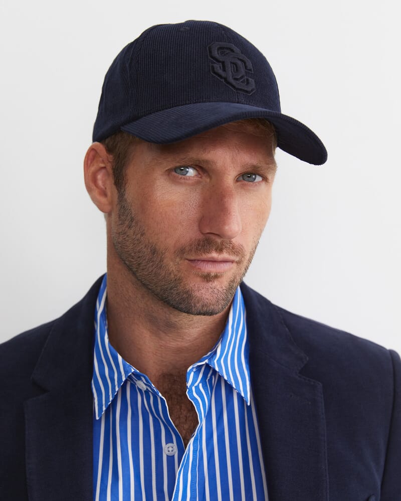 SC Logo Cord Cap in NAVY