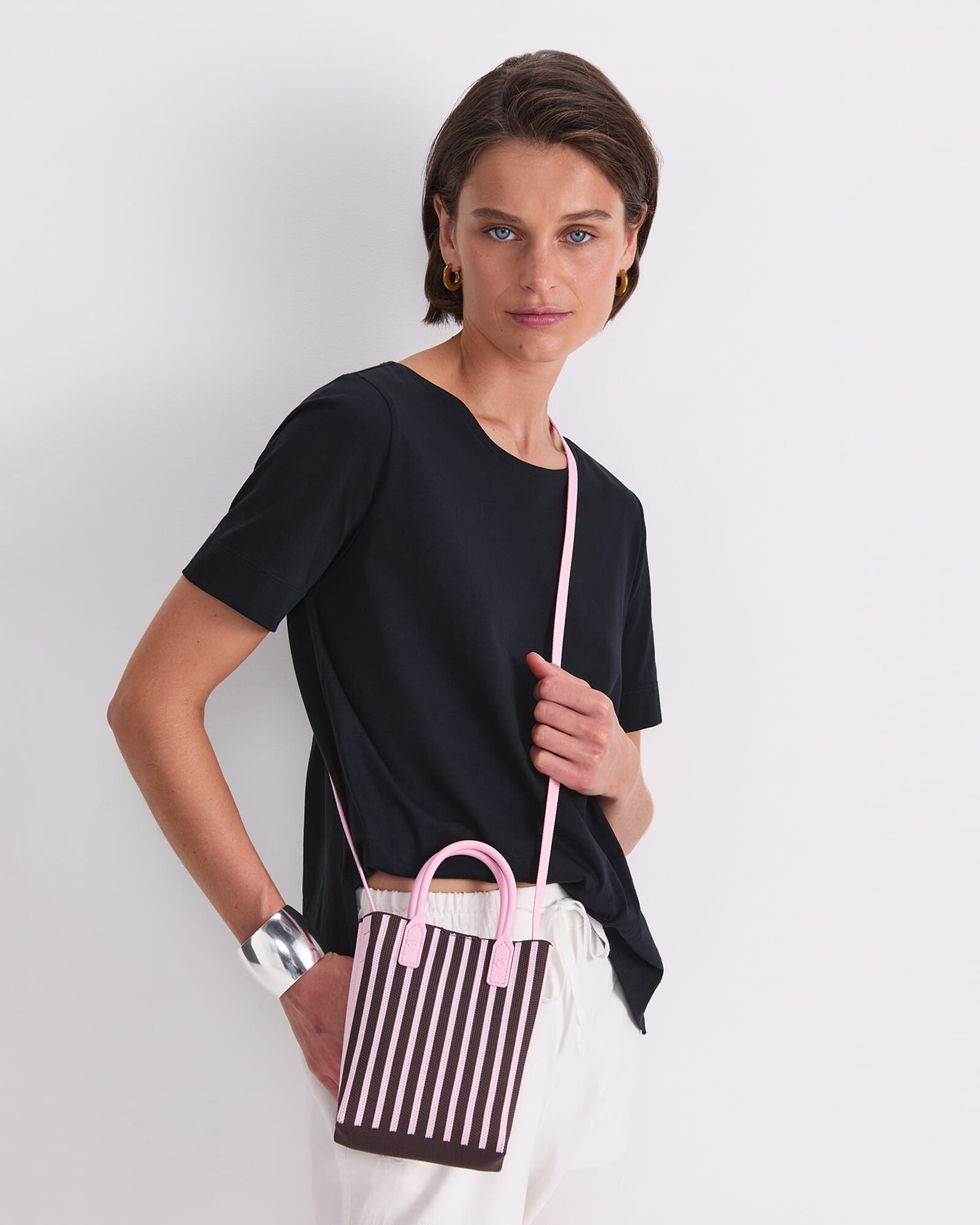 Stripe Cross Over Bag
