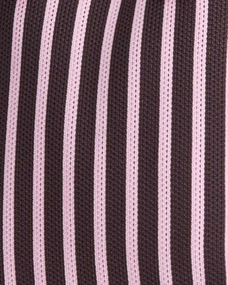 Stripe Cross Over Bag in PINK/BROWN