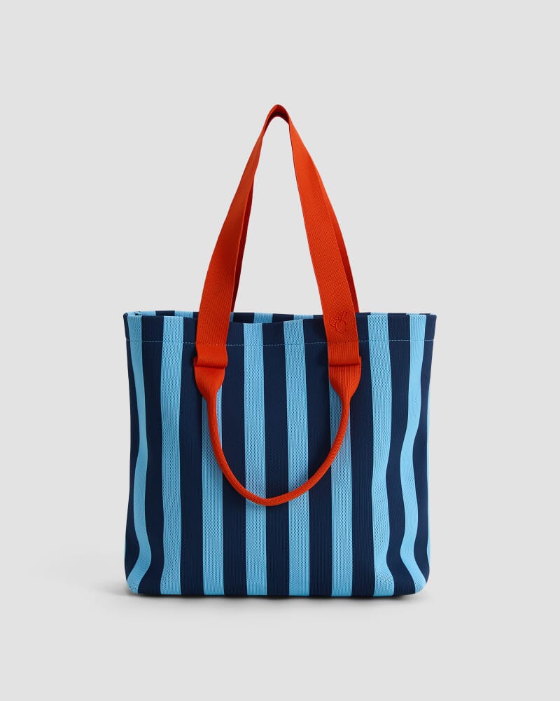 Stripe Large Shopper in BLUE MULTI