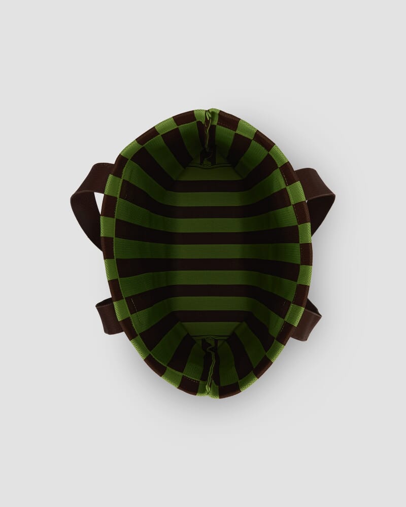 Stripe Large Shopper in GREEN MULTI