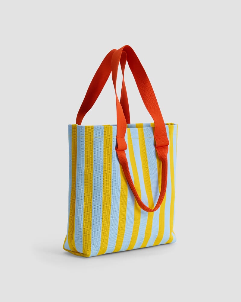 Stripe Large Shopper in YELLOW MULTI