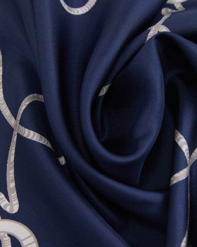 Sardinia Silk Scarf in NAVY MULTI